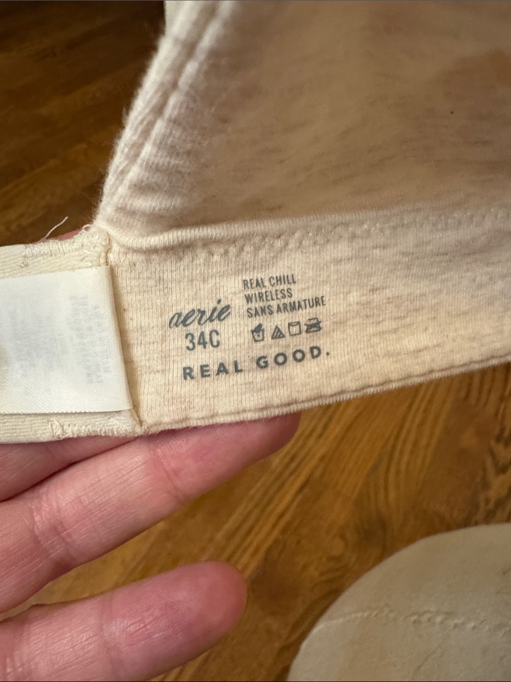 aerie Soft Real Chill Wireless Cotton-Blend Bra size 34C - Picture 2 of 4
